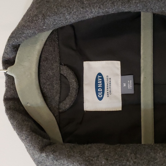 Wool Blend Blazer Jacket Coat Gray Buttons Pockets Size Medium - Picture 2 of 8